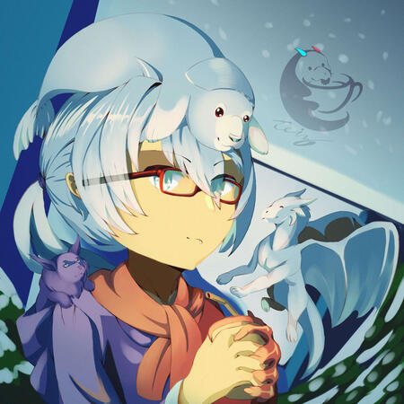 head shot/ avatar+simple bg